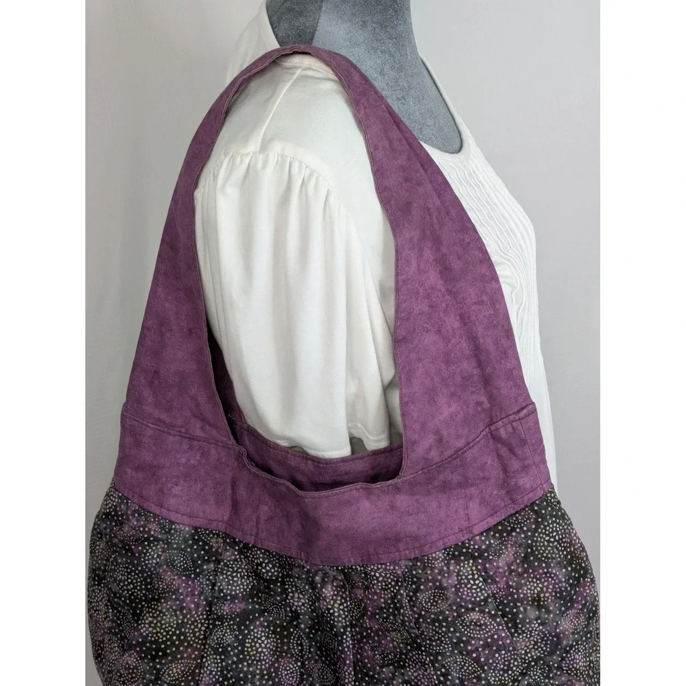 Purple Black Boho Hobo Bag Batik Print Festival Shoulder Purse Slouch Tote